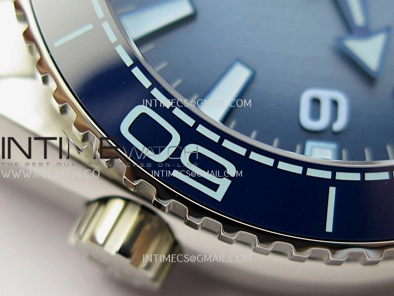 Planet Ocean 39.5mm Blue Ceramic Bezel SS V4 VSF 1:1 Best Edition Summer Blue Dial On SS Bracelet Super Clone Asian 8800